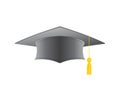 Graduation cap isolated on a white background Royalty Free Stock Photo