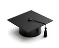 Graduation Cap Isolated on White Royalty Free Stock Photo