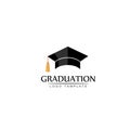 Graduation cap logo or icon. Vector isolated illustration Royalty Free Stock Photo