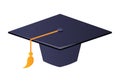 Graduation cap - modern flat design style isolated icon Royalty Free Stock Photo