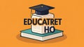 Education and achievement, with a cartoonish design emphasizing scholastic Royalty Free Stock Photo