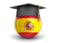 Graduation cap and Spanish flag