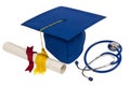 Blue graduation cap Royalty Free Stock Photo