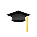 Graduation cap vector illustration, academy hat icon Royalty Free Stock Photo