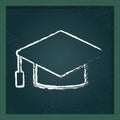 Graduation cap. Vector illustration decorative design Royalty Free Stock Photo