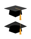 Graduation cap on white background Royalty Free Stock Photo
