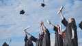 Graduation Caps Thrown in the Air.