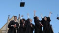 Graduation Caps Thrown in the Air.