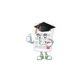 Graduation cartoon calculator white for calculate tool