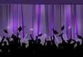 Graduation Celebration pary mauve university students background