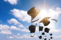 Graduation Ceremony, Graduation Caps, hat Thrown in the Air with