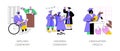 Graduation ceremony isolated cartoon vector illustrations.