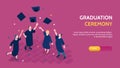 Graduation Ceremony Page Design Royalty Free Stock Photo