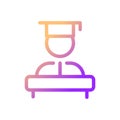 Graduation ceremony pixel perfect gradient linear ui icon Royalty Free Stock Photo