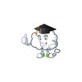 Graduation cloud bubble with cartoon character style