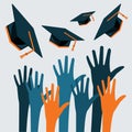 Graduation concept vector illustration Royalty Free Stock Photo