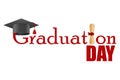 Graduation day vector illustration isolated on white background