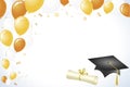 Graduation Design with Gold and Yellow Balloons