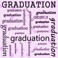 Graduation Design with Pink Polka Dot Tile Pattern Repeat Background