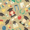 Graduation Elements Seamless Pattern Background