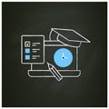 Graduation exam chalk icon Royalty Free Stock Photo