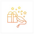 Graduation gift gradient icon Royalty Free Stock Photo