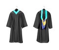 Graduation gown with hood