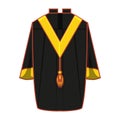 Graduation gown isolated icon