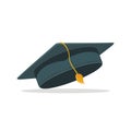 Graduation hat or cap with tassel vector illustration