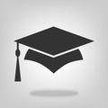 Graduation hat flat vector icon education symbol class of sign for graphic design, logo, web site, social media, mobile app, ui Royalty Free Stock Photo