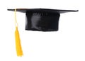 Graduation hat with gold tassel Royalty Free Stock Photo