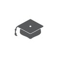 Graduation hat symbol icon vector Royalty Free Stock Photo