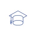 Graduation hat vector icon design template Royalty Free Stock Photo
