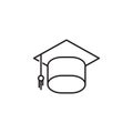 Graduation hat vector icon design template Royalty Free Stock Photo