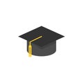Graduation hat vector icon. Graduation in college and university. Vector EPS10 Royalty Free Stock Photo