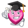 Graduation Heart box isolated in the character Royalty Free Stock Photo