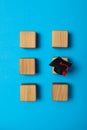 Graduation in high school and university concept, top view Royalty Free Stock Photo