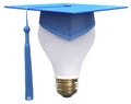 Graduation idea cap light bulb