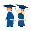 graduation kid vector Royalty Free Stock Photo