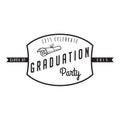 A graduation label illustration.. Vector illustration decorative background design Royalty Free Stock Photo