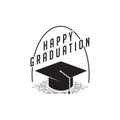 graduation label. Vector illustration decorative design