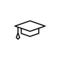 Graduation line icon vector design
