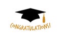 Graduation Logo Design with congratulations greeting- Vector