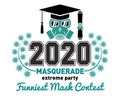 2020 graduation masquerade extreme party Royalty Free Stock Photo