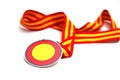 Graduation medal on white background