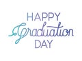 Graduation message with hand made font