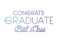 Graduation message with hand made font