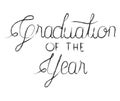 Graduation message with hand made font