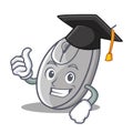 Graduation mouse character cartoon style