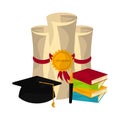 Graduation objects illustration